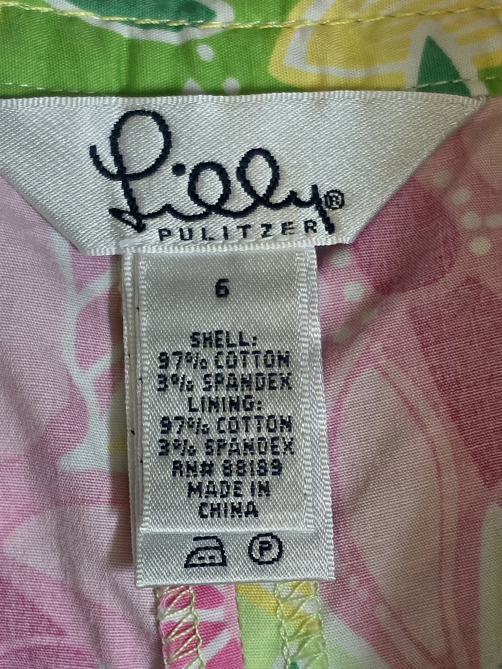 Vintage Lilly Pulitzer Summer Fling Butterfly Skort Womens 6 Pink Green Cotton - Picture 4 of 12